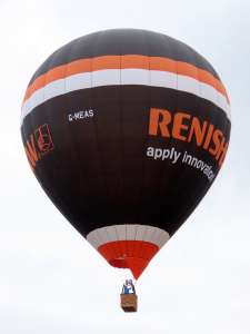 Renishaw hot air balloon G-MEAS, a Diamond S-120, added to the archive 7 September 2026. Photograph by G Bann