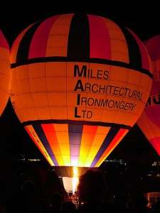 G-MILE hot air balloon, a Cameron N-90, added to the archive 7 September 2026. Photograph by Balloon Spotters Archive