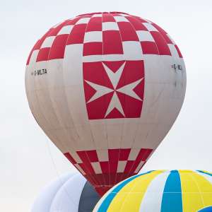 G-MLTA hot air balloon, an Ultramagic M-77, seen at Arrow, Warwickshire, United Kingdom on 31 May 2025. Photograph by Dave