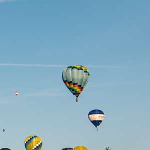 G-MLWI hot air balloon, a Thunder AX7-77, seen at Horningsham, Wiltshire, United Kingdom on 14 September 2019. Photograph by Dave