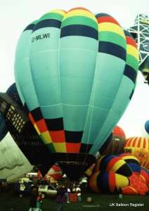 G-MLWI hot air balloon, a Thunder AX7-77, added to the archive 7 September 2026. Photograph by Mel Kirby