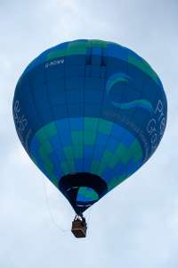 Prestige Grounds hot air balloon G-MOWW, a Cameron Z-105