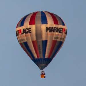 Marketplace hot air balloon G-MRKT, a Lindstrand Balloons LBL 90A