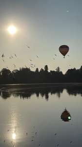 G-MRSW hot air balloon, a Lindstrand HOT AIR Balloons LBL 90A, seen at Ellesmere, Shropshire, United Kingdom on 11 July 2026. Photograph by JakeRBT