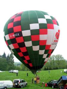 G-MUCK hot air balloon, a Lindstrand HOT AIR Balloons LBL 77A. Photograph by Balloon Spotters Archive