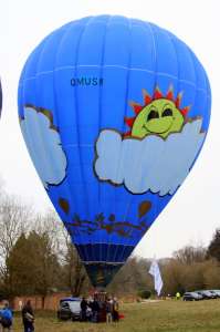 Cloud hot air balloon G-MUSM, a Thunder AND Colt Colt 77A (sun), added to the archive 7 September 2026. Photograph by G Bann