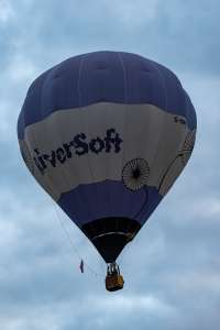 G-NMOS hot air balloon, a Cameron C-80, seen at Telford, Telford and Wrekin, United Kingdom on 30 August 2026. Photograph by Dave