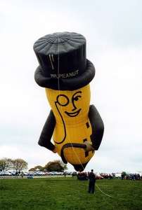 G-NUTS hot air balloon, a Cameron MR Peanut Special Shape, added to the archive 7 September 2026. Photograph by Balloon Spotters Archive