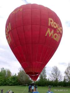 Royal Mail hot air balloon G-NWPB, a Thunder AX7-77Z, added to the archive 7 September 2026. Photograph by Balloon Spotters Archive