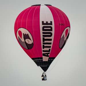 Altitude hot air balloon G-OALT, a Diamond S-77, seen at Corsley Heath, Wiltshire, United Kingdom on 14 September 2025. Photograph by Dave