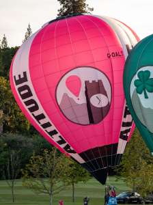 Altitude hot air balloon G-OALT, a Diamond S-77, seen at Horningsham, Wiltshire, United Kingdom on 11 September 2026. Photograph by Dave