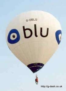 G-OBLU hot air balloon, a Cameron H-34. Photograph by Slowfly.it