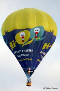 G-OBTS hot air balloon, a Cameron C-80, added to the archive 7 September 2026. Photograph by Balloon Spotters Archive