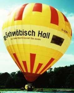 G-OCBS hot air balloon, a Lindstrand Balloons LBL 210A. Photograph by Mel Kirby