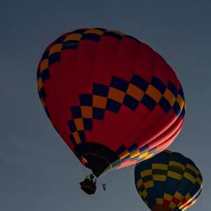 G-ODRT hot air balloon, a Cameron Z-105, seen at Horningsham, Wiltshire, United Kingdom on 14 September 2019. Photograph by Dave