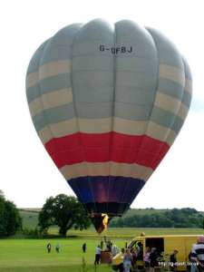 G-OFBJ hot air balloon, a Thunder AX7-77, added to the archive 7 September 2026. Photograph by Balloon Spotters Archive