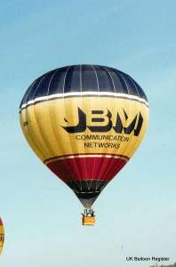Jbm hot air balloon G-OJBM, a Cameron N-90. Photograph by G Duke