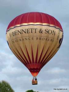 G-OJBS hot air balloon, a Cameron N-105. Photograph by Balloon Spotters Archive