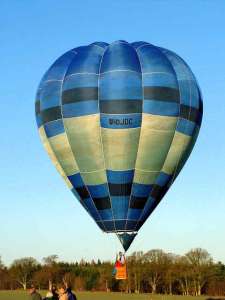 G-OJDC hot air balloon, a Thunder AX7-77, added to the archive 7 September 2026. Photograph by Balloon Spotters Archive