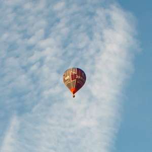 G-OJMS hot air balloon, a Cameron Z-90, seen at Leigh Woods, North Somerset, United Kingdom on 8 August 2014. Photograph by Dave