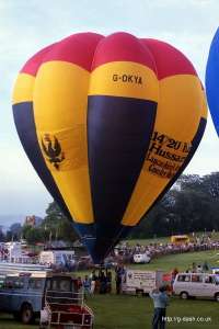 G-OKYA hot air balloon, added to the archive 27 August 2026. Photograph by Mike Clarke