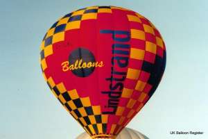 G-OLBL hot air balloon, a Lindstrand Balloons LBL 90A. Photograph by G Duke