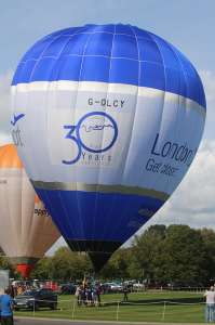 G-OLCY hot air balloon, a Lindstrand Technologies LTL Series 1-105. Photograph by G Bann