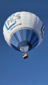 G-OMCS hot air balloon, a Cameron Z-105. Photograph by Dave