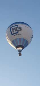 G-OMCS hot air balloon, a Cameron Z-105, added to the archive 22 September 2026. Photograph by George_Madd