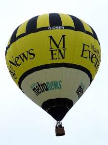 G-OMEN hot air balloon, a Cameron Z-90. Photograph by Balloon Spotters Archive