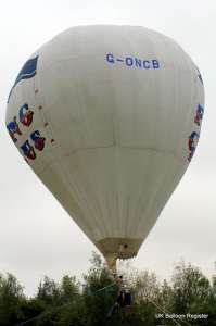 G-ONCB hot air balloon, a Lindstrand Balloons LBL 31A. Photograph by Balloon Spotters Archive