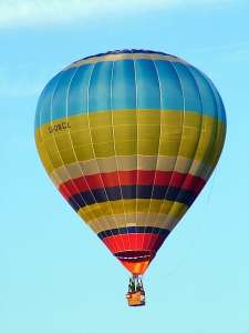 G-ONCL hot air balloon, a Thunder AND Colt Colt 77A, added to the archive 7 September 2026. Photograph by Balloon Spotters Archive