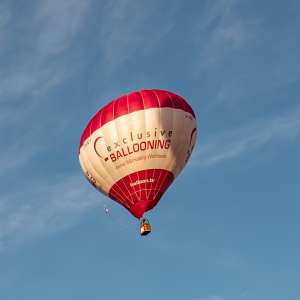 Exclusive hot air balloon G-OOEY, a Balony Kubicek SPOL. S R.O. BB22Z, seen at Horningsham, Wiltshire, United Kingdom on 14 September 2019. Photograph by Dave
