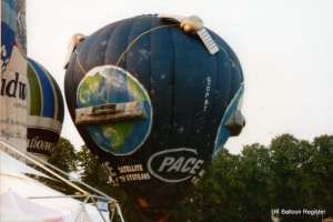G-OPMT hot air balloon, added to the archive 27 August 2026. Photograph by G Duke
