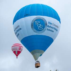 G-ORCV hot air balloon, a Cameron Z-120. Photograph by Dave
