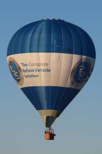 G-ORCV hot air balloon, a Cameron Z-120, added to the archive 7 September 2026. Photograph by G Bann