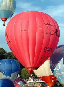 G-ORGY hot air balloon, a Cameron Z-210. Photograph by Balloon Spotters Archive