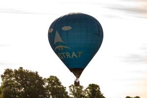 G-OSAT hot air balloon, a Cameron Z-105, seen at Arrow, Warwickshire, United Kingdom on 30 May 2026. Photograph by Dave