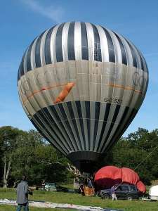 G-OSST hot air balloon, a Thunder AND Colt Colt 77A, added to the archive 7 September 2026. Photograph by Balloon Spotters Archive