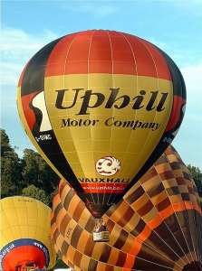 G-OUMC hot air balloon, a Lindstrand Balloons LBL 105A. Photograph by Balloon Spotters Archive