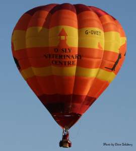 G-OVET hot air balloon, a Cameron O-56. Photograph by Dave Salisbury