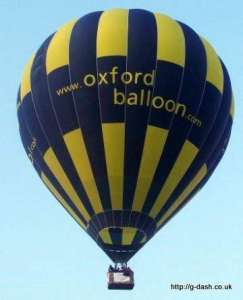 G-OXBA hot air balloon, a Cameron Z-160. Photograph by C Wilson