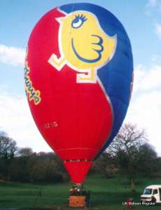 G-OZEG hot air balloon, a Cameron EGG-65. Photograph by Cameron Balloons