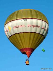 G-PERC hot air balloon, a Cameron N-90. Photograph by Balloon Spotters Archive