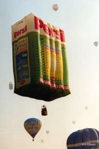 G-PERS hot air balloon, added to the archive 27 August 2026. Photograph by A Gibson