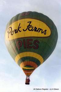 G-PIES hot air balloon, added to the archive 27 August 2026. Photograph by A Gibson