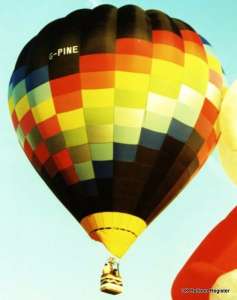 G-PINE hot air balloon, a Thunder AX8-90, added to the archive 7 September 2026. Photograph by Mel Kirby