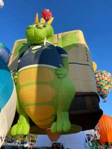 Playreview hot air balloon G-PNAD, a Lindstrand HOT AIR Balloons LBL BOX (dragon, animals), added to the archive 12 September 2026. Photograph by Cera168_