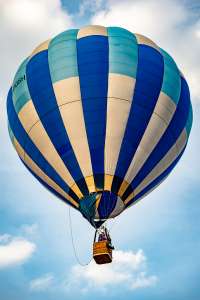 G-POSH hot air balloon, a Thunder AND Colt Colt 56A, seen at Telford, Telford and Wrekin, United Kingdom on 24 August 2025. Photograph by Dave