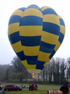 G-PUFF hot air balloon, a Thunder AX7-77 Bolt, added to the archive 7 September 2026. Photograph by Balloon Spotters Archive